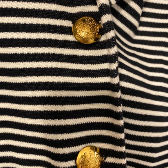 Ralph Lauren Stripe Cotton Blazer with Gold Buttons - Picture 2 of 8